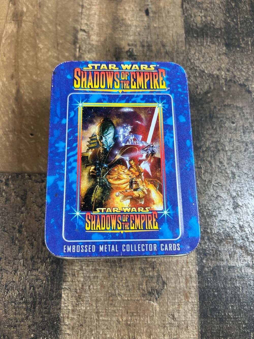 1997 Star Wars Shadows of the Empire 6 Embossed Metal Collector Cards with Tin